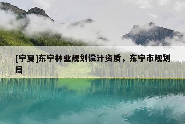 [寧夏]東寧林業(yè)規(guī)劃設(shè)計(jì)資質(zhì)，東寧市規(guī)劃局