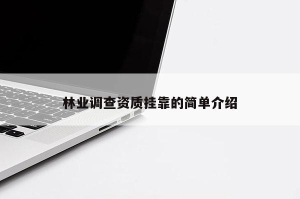 林業(yè)調(diào)查資質(zhì)掛靠的簡單介紹
