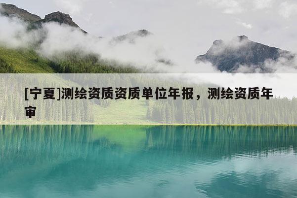 [寧夏]測繪資質(zhì)資質(zhì)單位年報，測繪資質(zhì)年審