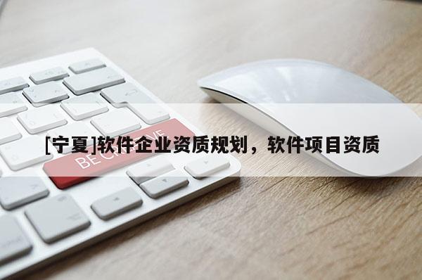 [寧夏]軟件企業(yè)資質(zhì)規(guī)劃，軟件項目資質(zhì)